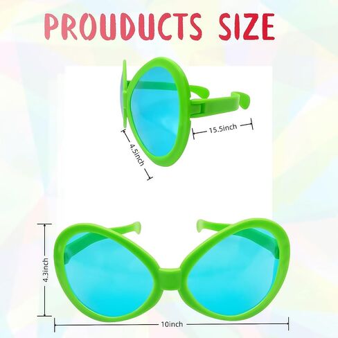 2 Pcs Giant Plastic Sunglasses, Jumbo Clown Funny Sunglasses for Party Costume Cosplay Accessories in Saudi Arabia