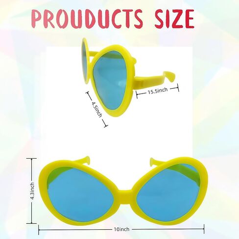 2 Pcs Giant Plastic Sunglasses, Jumbo Clown Funny Sunglasses for Party Costume Cosplay Accessories in Saudi Arabia