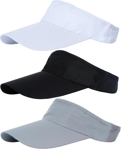 Choyaxo 3pcs Sun Visor Hats UV Protection Beach Hats Golf Caps للرجال in Kuwait