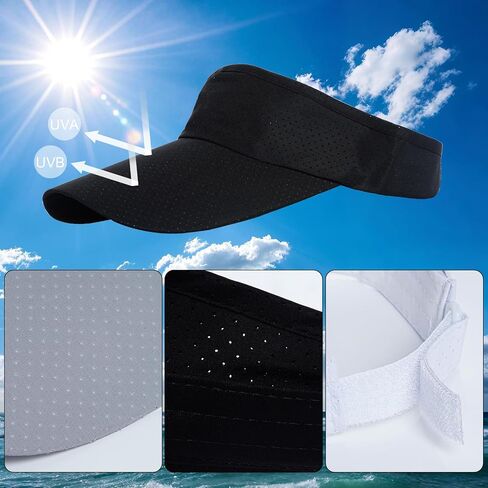 Choyaxo 3pcs Sun Visor Hats UV Protection Beach Hats Golf Caps للرجال in Kuwait