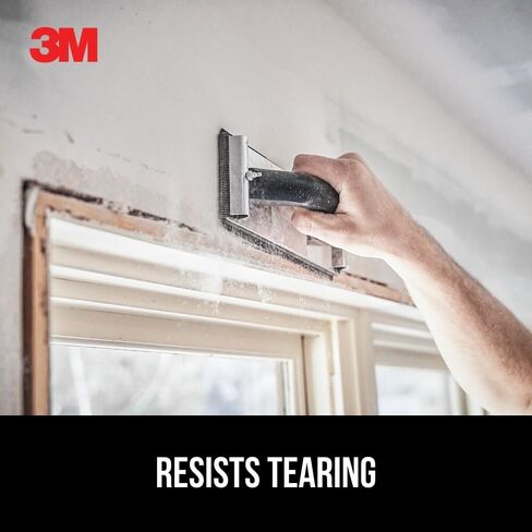 3M Pro-Pak Drywall Sanding Paper, 25 Sheets, 120 Grit, 4.2 in x 11.25 in | Pre-Cut Sheet, Fit Most Drywall Sanding Tools, Heavy-Duty Paper Backing, Resist Tearing (99430) in Kuwait