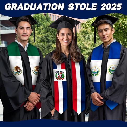 Graduation Sash, Flag Graduation Stole for International Students 72 Inches in Saudi Arabia