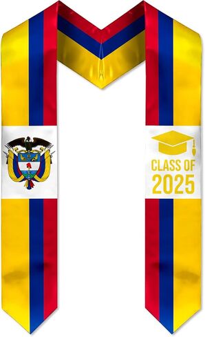 Flag Graduation Sash, Premium Graduation Stole for International Graduates (72 Inches) in Saudi Arabia