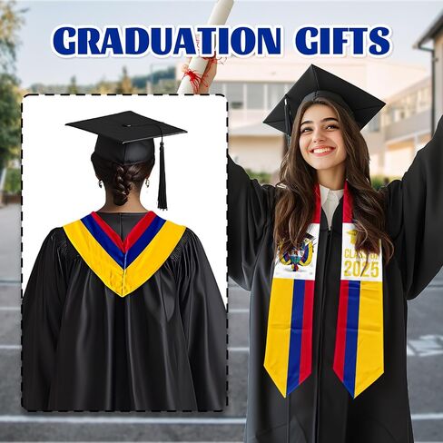 Flag Graduation Sash, Premium Graduation Stole for International Graduates (72 Inches) in Saudi Arabia