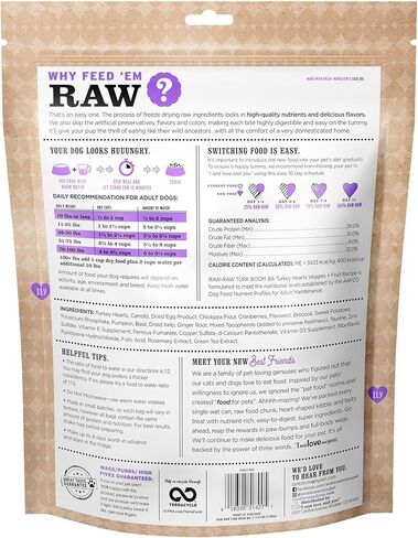 "I and love and you" Stir and Boom Dehydrated Freeze Dried Raw Dog Food, Raw Raw Chick Boom Ba, Chicken Recipe, Grain Free, No Fillers, Real Meat, 1 lb Bag in Kuwait