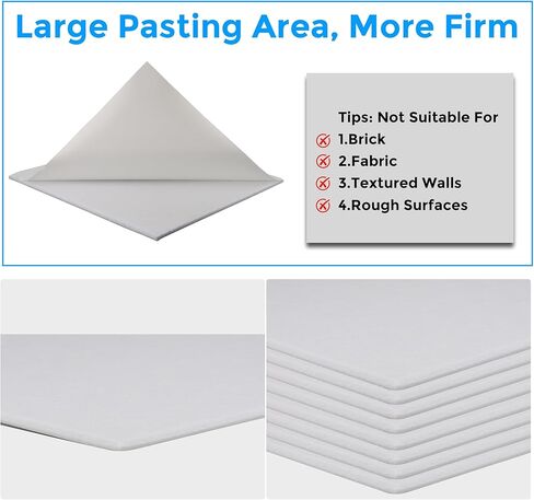 لوحة كبيرة من أجل الجدار ، 12 حزمة 11.8 "× 11.8" بلاطات نشرات شعر ، لوح دبوس الإشعار الذاتي مع Pushpins للمكتب منزل المطبخ مزاج ديكور الصور (أسود) in Kuwait