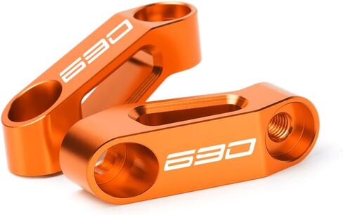 Compatible with K.T.M 690 SMC R 690 Enduro R 690 DUKE Any year Motorcycle Rearview Mirror Risers Extenders 690 Accessories (orange) in Saudi Arabia