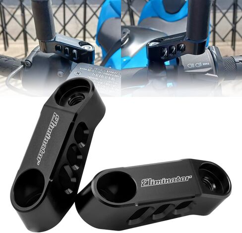 Universal Motorcycle Mirror Extender Brackets For Eliminator 600/Eliminator 400/Eliminator 450/Eliminator 400 SE/Eliminator 500/Eliminator 500 SE Accessories (Black) in Saudi Arabia