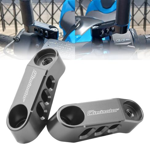 Universal Motorcycle Mirror Extender Brackets For Eliminator 600/Eliminator 400/Eliminator 450/Eliminator 400 SE/Eliminator 500/Eliminator 500 SE Accessories (Black) in Saudi Arabia
