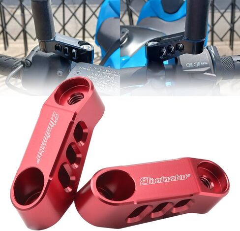 Universal Motorcycle Mirror Extender Brackets For Eliminator 600/Eliminator 400/Eliminator 450/Eliminator 400 SE/Eliminator 500/Eliminator 500 SE Accessories (Black) in Saudi Arabia
