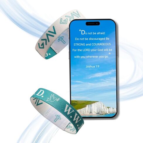 WWJD Bracelets Set, Daily Bible Verse Bracelet for Men Women, What Would Jesus Do Bracelets Christian Scripture Scan Religious Wristbands for Fundraisers in Saudi Arabia
