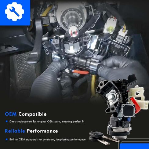 81910-M7110 مجموعة مفتاح قفل الإشعال مع مفاتيح تناسب Kia Forte 2019-2021 ، Soul 2020-2022 ، Seltos 2021-2024-اسطوانة قفل الإشعال مع الإسكان-استبدل# 81900-M7E00 ، 81910M7110 ، 81900-M7D00 in Saudi Arabia
