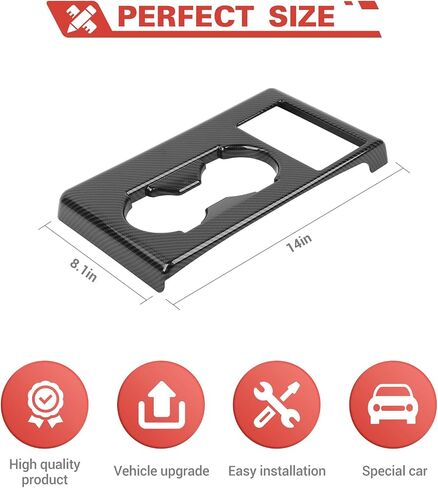 لوحة حامل كوب من ألياف الكربون تغطية ملحقات داخلية تتوافق مع Ford F250/F350/F450/F550 2015-2020 in Kuwait