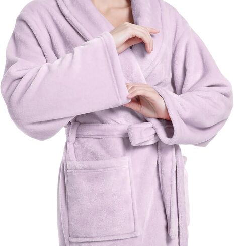 Plush Soft Robes for Women, Premium Fleece Womens Robe Cozy Warm Bathrobe in Saudi Arabia