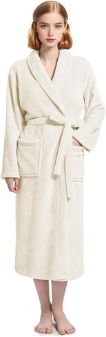 Plush Soft Robes for Women, Premium Fleece Womens Robe Cozy Warm Bathrobe in Saudi Arabia