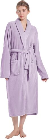 Soft Robe For Women，Warm Plush Bath Robes Female，Spa Towel After Shower Lightweight Long Bathrobe in Kuwait