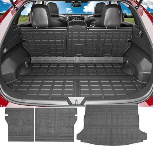 Powoq Cargo Mat متوافق مع 2024 2025 Subaru Crosstrek Impreza Trunk Mat Backrest Cargo Liner TPE presential presential for 2024 2025 Subaru Crosstrek Accessories in Kuwait