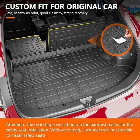 Powoq Cargo Mat متوافق مع 2024 2025 Subaru Crosstrek Impreza Trunk Mat Backrest Cargo Liner TPE presential presential for 2024 2025 Subaru Crosstrek Accessories in Kuwait