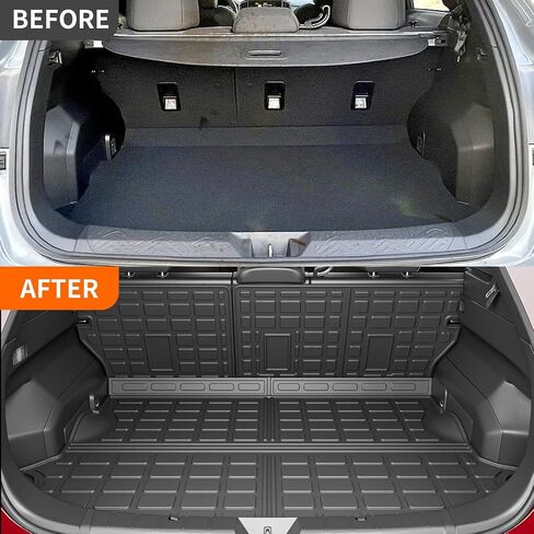 Powoq Cargo Mat متوافق مع 2024 2025 Subaru Crosstrek Impreza Trunk Mat Backrest Cargo Liner TPE presential presential for 2024 2025 Subaru Crosstrek Accessories in Kuwait