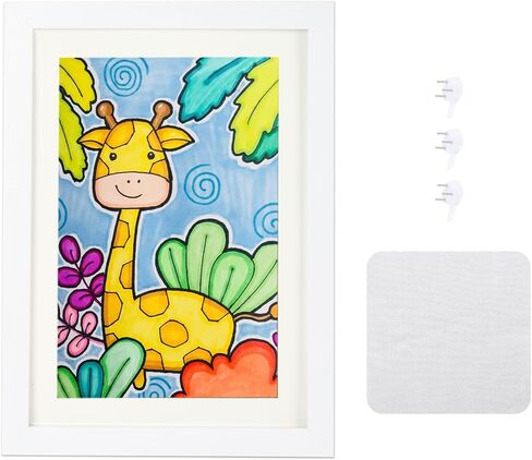 Kids Art Frames Front Opening A4, Childrens Artwork Display Picture Frame, Display Pictures in Portrait or Landscape, Artwork Display Storage Frames For Children Drawing Crafting,Holds 100 Paper Pcs in Kuwait