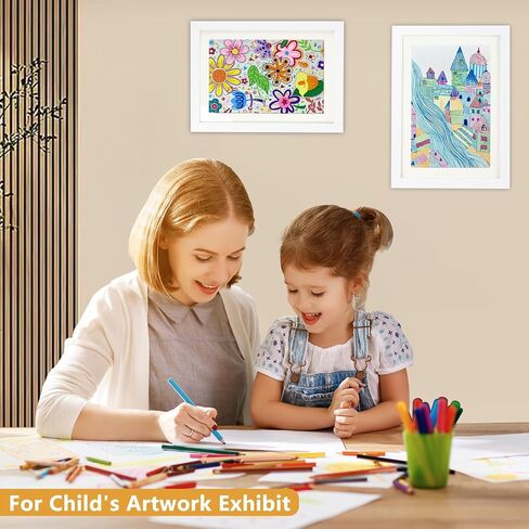 Kids Art Frames Front Opening A4, Childrens Artwork Display Picture Frame, Display Pictures in Portrait or Landscape, Artwork Display Storage Frames For Children Drawing Crafting,Holds 100 Paper Pcs in Kuwait