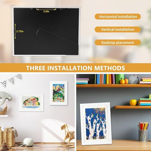 Kids Art Frames Front Opening A4, Childrens Artwork Display Picture Frame, Display Pictures in Portrait or Landscape, Artwork Display Storage Frames For Children Drawing Crafting,Holds 100 Paper Pcs in Kuwait