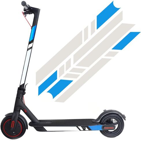 ملصقات عاكسة للدراجات البخارية الكهربائية Xiaomi M365 NINEBOT ES1 ES2 ES3 ES4 ، ملحقات دواسة ملصق اللصق الملصق الملصق لفيلم عاكس للماء (زرقاء أحمر) in Kuwait