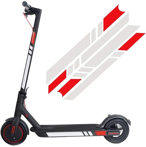 ملصقات عاكسة للدراجات البخارية الكهربائية Xiaomi M365 NINEBOT ES1 ES2 ES3 ES4 ، ملحقات دواسة ملصق اللصق الملصق الملصق لفيلم عاكس للماء (زرقاء أحمر) in Kuwait