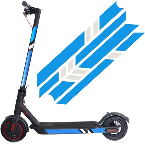 ملصقات عاكسة للدراجات البخارية الكهربائية Xiaomi M365 NINEBOT ES1 ES2 ES3 ES4 ، ملحقات دواسة ملصق اللصق الملصق الملصق لفيلم عاكس للماء (زرقاء أحمر) in Kuwait