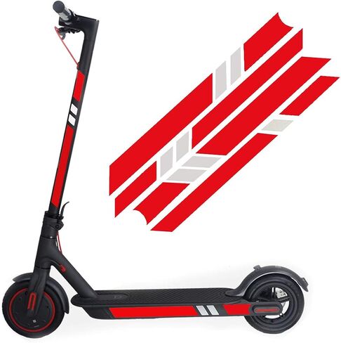 ملصقات عاكسة للدراجات البخارية الكهربائية Xiaomi M365 NINEBOT ES1 ES2 ES3 ES4 ، ملحقات دواسة ملصق اللصق الملصق الملصق لفيلم عاكس للماء (زرقاء أحمر) in Kuwait