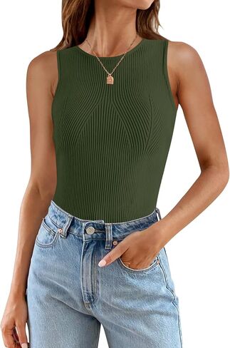 Zesica Womens 2025 Tlucbed Tank Tops Summer Summeress Wigh in Kuwait