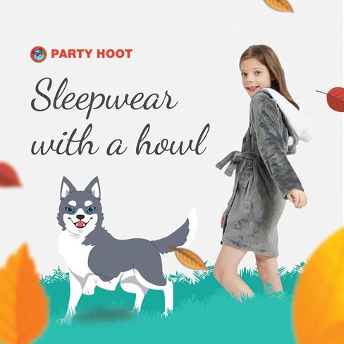 Animal Hooded Robe - Unisex Loungewear, Animal-Themed Bathrobe for Kids, Boys & Girls, Christmas or Birthday Gift in Kuwait