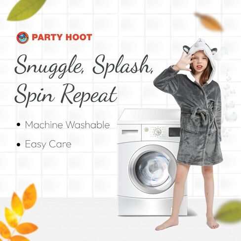 Animal Hooded Robe - Unisex Loungewear, Animal-Themed Bathrobe for Kids, Boys & Girls, Christmas or Birthday Gift in Kuwait