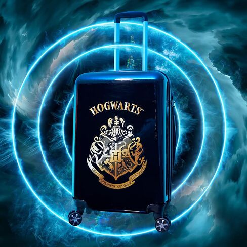 حقيبة Harry Potter للأطفال المراهقين Hogwarts Hard Shell Rolling Rolling Dorcase 4 Wheels & Extension Handle Travel Essentials لرحلات الإجازات (M/26.37inch - 60L ، Black) in Kuwait