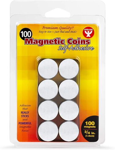Hygloss 3/4" Self-Adhesive Magnetic Squares - Peel & Stick Magnets for Crafts, Classroom & Refrigerators - Square Sticky Magnet Stickers, Pack of 200 in Kuwait