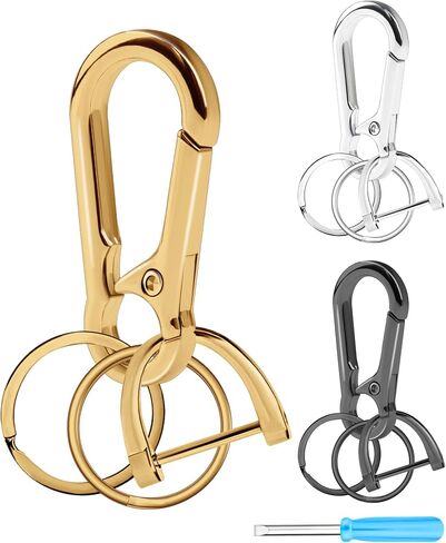 FIVEIZERO 13Pcs Keychain Kit, Key Ring and Keychain Clip, D Ring, Key Rings Bulk, Keychain Ring for Home Car Keys, Office in Kuwait