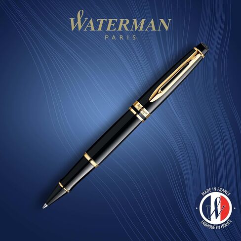 Waterman Expert Rollerball Pen, Matte Black with Chrome Trim, Fine Nib, Black Ink Cartridge, Gift Box in Saudi Arabia