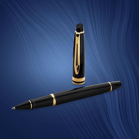 Waterman Expert Rollerball Pen, Matte Black with Chrome Trim, Fine Nib, Black Ink Cartridge, Gift Box in Saudi Arabia