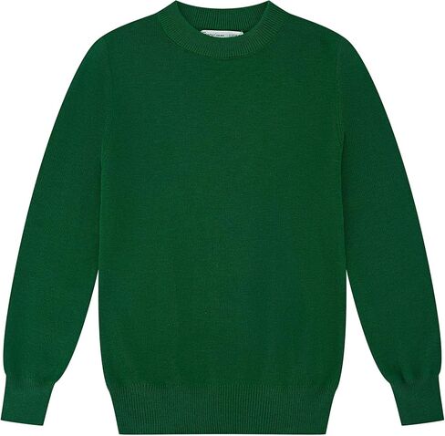 CUNYI Boys Girls Crewneck Sweater Long Sleeve Pullover Thermal Wool Solid Knit Top in Saudi Arabia