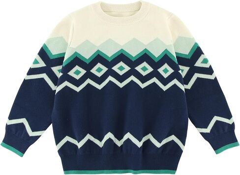 Boys & Girls Pullover Crewneck Sweater Soft School Uniform Sweater for Kids 4-14 Years in Saudi Arabia