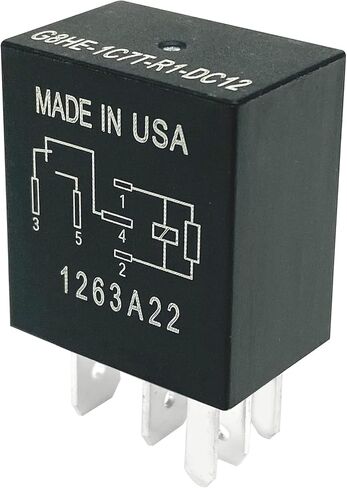 6-Pack G8HE-1C7T-R1-DC12 Relays 12VDC 40A 5-Pin SPDT High-Current Automotive Relay - Compatible with Select Jeep Vehicles - Fixes Cooling Fan, HVAC & Electrical Failures in Saudi Arabia