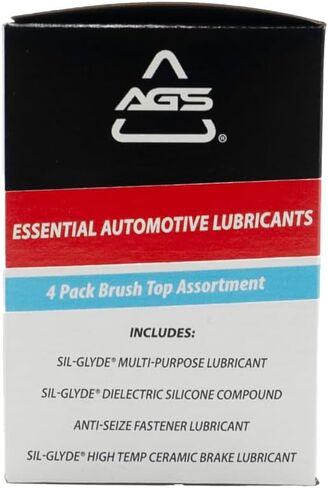 AGS Automotive Solutions 8oz Brush Top Lubricant Assortment Kit – Includes Dielectric Grease, Multipurpose Lubricant, Brake Lubricant, and Anti-Seize Lubricant (4-Pack) in Saudi Arabia