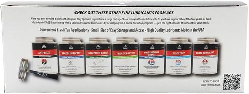 AGS Automotive Solutions 8oz Brush Top Lubricant Assortment Kit – Includes Dielectric Grease, Multipurpose Lubricant, Brake Lubricant, and Anti-Seize Lubricant (4-Pack) in Saudi Arabia