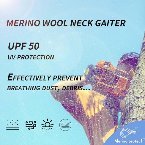Merino Protect Merino Wool Neck Gaiter Unisex Breathable Face Mask Lightweight Neck Warmer Motorcycle Hiking Hunting in Saudi Arabia