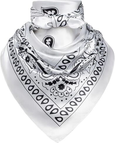 35" Men's Square Scarf, Men's Cowboy Scarf, Oversized Western Bandana, Large Cowboy Neckerchief - With Gift Packed in Saudi Arabia