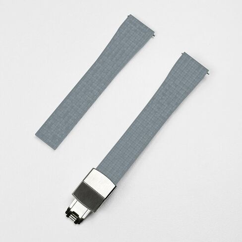 شاهد نطاقات - 20 مم 22 مم FKM Rubber Watch STRAP استبدال سريع الإصدار Watchband CTS Universal Watchstrap مع نسيج الفسيفساء للرجال والنساء (رمادي) in Kuwait