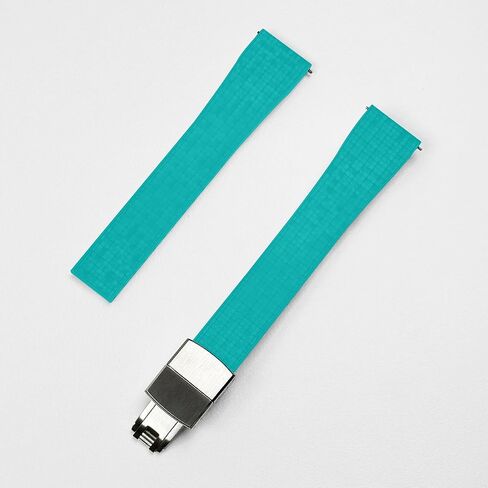 شاهد نطاقات - 20 مم 22 مم FKM Rubber Watch STRAP استبدال سريع الإصدار Watchband CTS Universal Watchstrap مع نسيج الفسيفساء للرجال والنساء (رمادي) in Kuwait