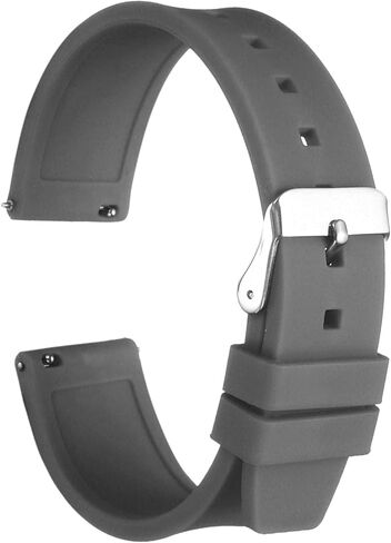 HARFINGTON Silicone Watch Band Quick Release Flexible Soft Rubber Watch Strap with Stainless Steel Clasp Replacement Wristband for Men Women in Kuwait