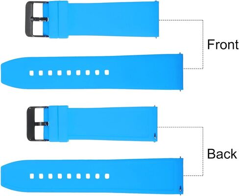 HARFINGTON Silicone Watch Band Quick Release Flexible Soft Rubber Watch Strap with Stainless Steel Clasp Replacement Wristband for Men Women in Kuwait