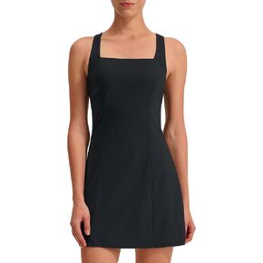 فستان تنس Ezrun Womens Square Deque Bruck في شورتات ولباس الجولف الرياضي مع جيوب للصيف